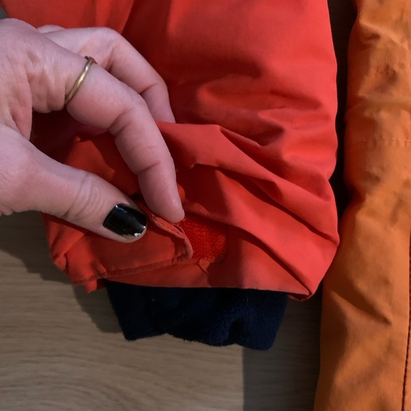 Lands’ End Kids Squall Parka L 10-12 Orange Waterproof Insulated Winter Coat - Picture 10 of 15